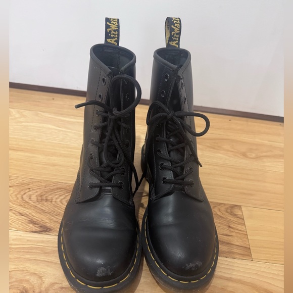 Dr. Martens Black Boots with Yellow Accents - Picture 13 of 13